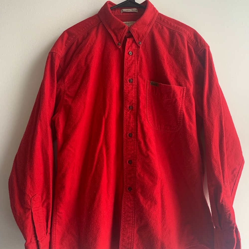 Vintage Chamois Mens Fleece Woolrich Button Up